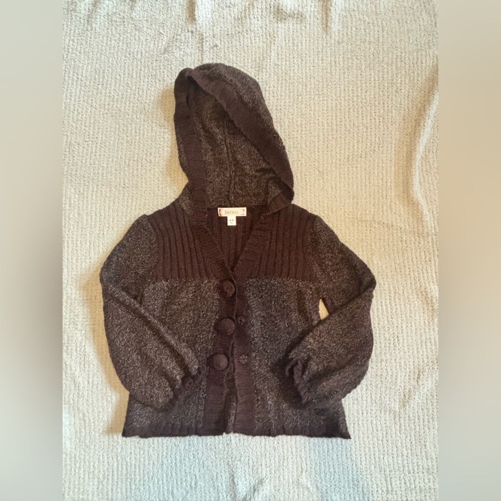 Decree Dark Brown Cardigan Sweater